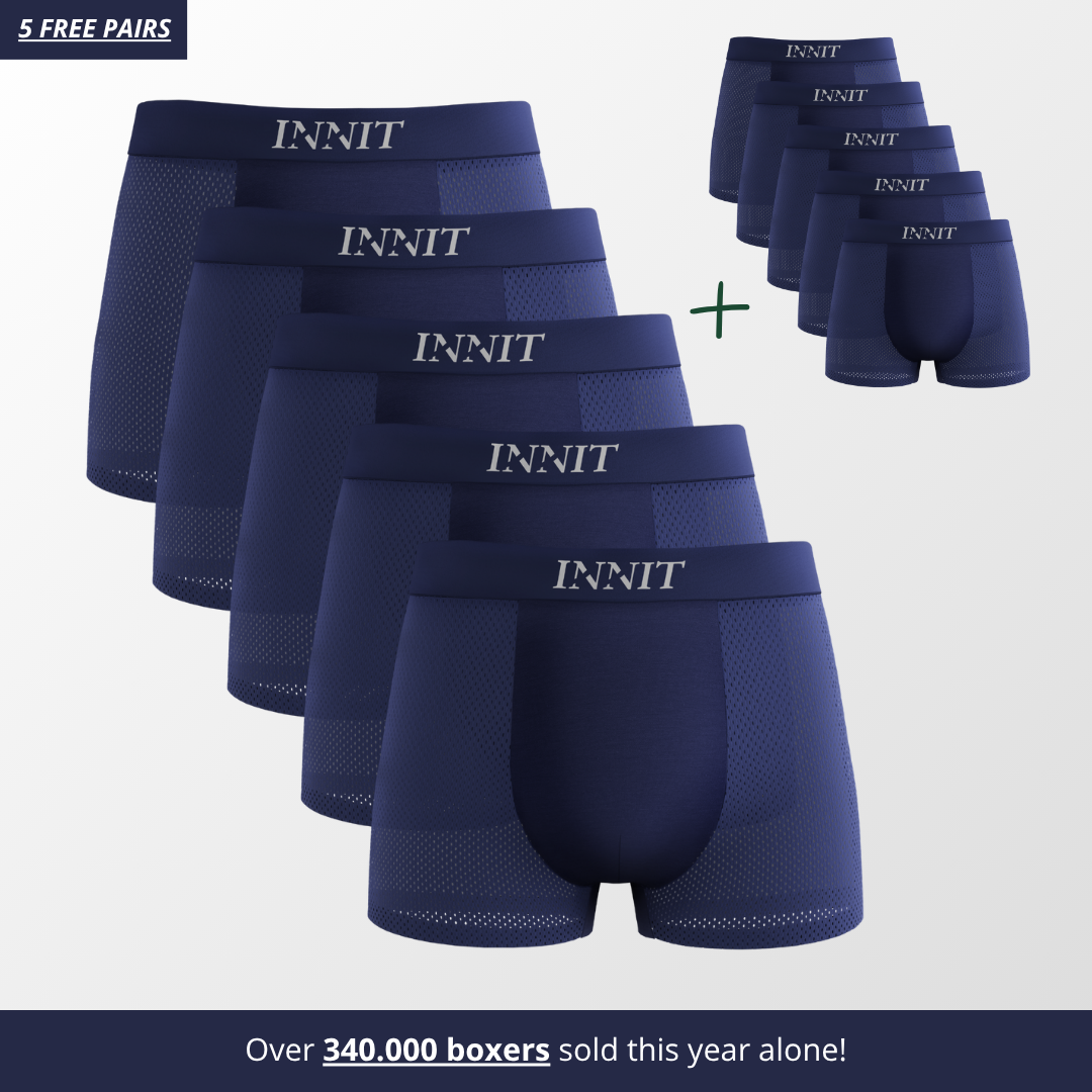 INNIT Bamboo Boxers 5-Pack Blue | + 5 FREE