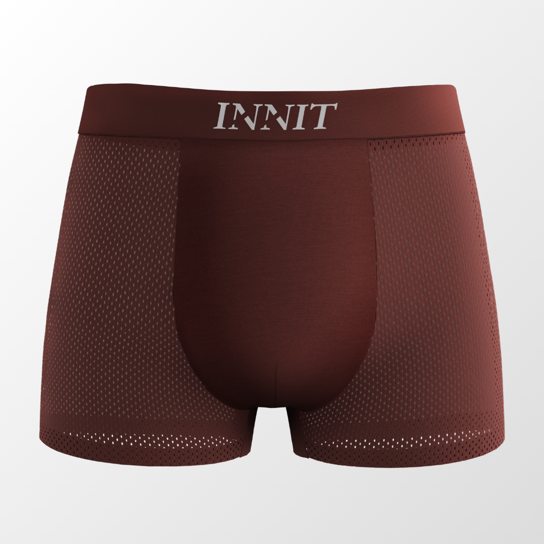 INNIT Bamboo Boxers 3-Pack Burgundy Red | + 3 FREE