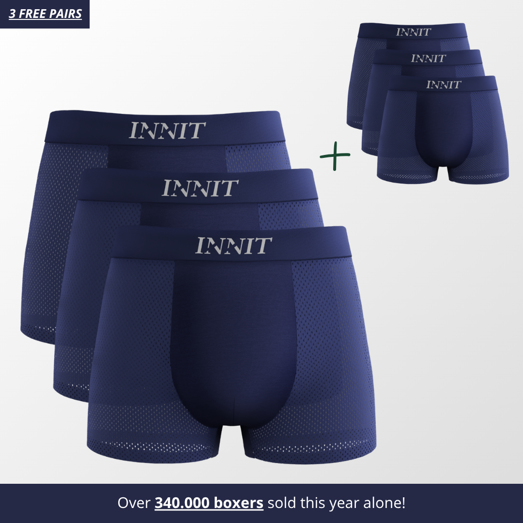 INNIT Bamboo Boxers 3-Pack Blue | + 3 FREE