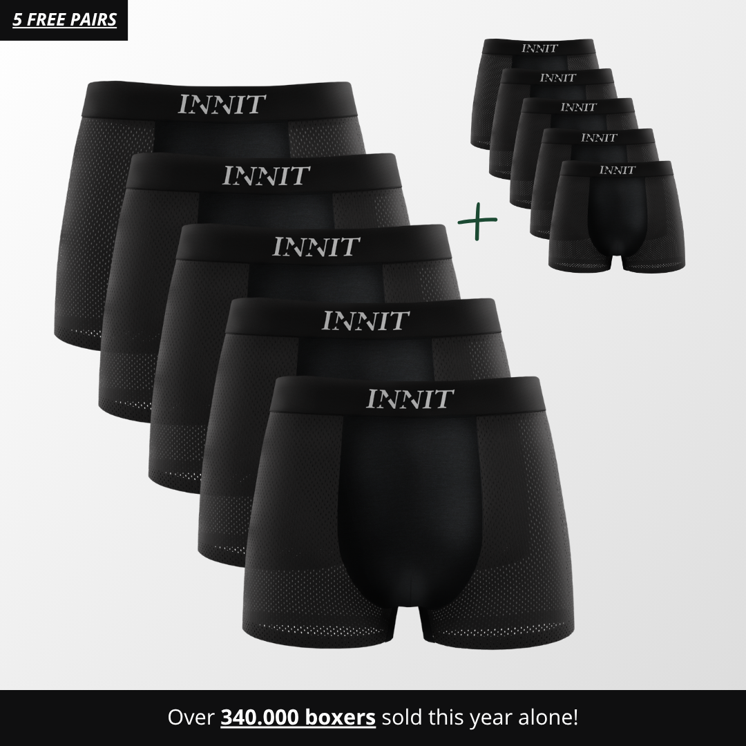 INNIT Bamboo Boxers 5-Pack Black | + 5 FREE