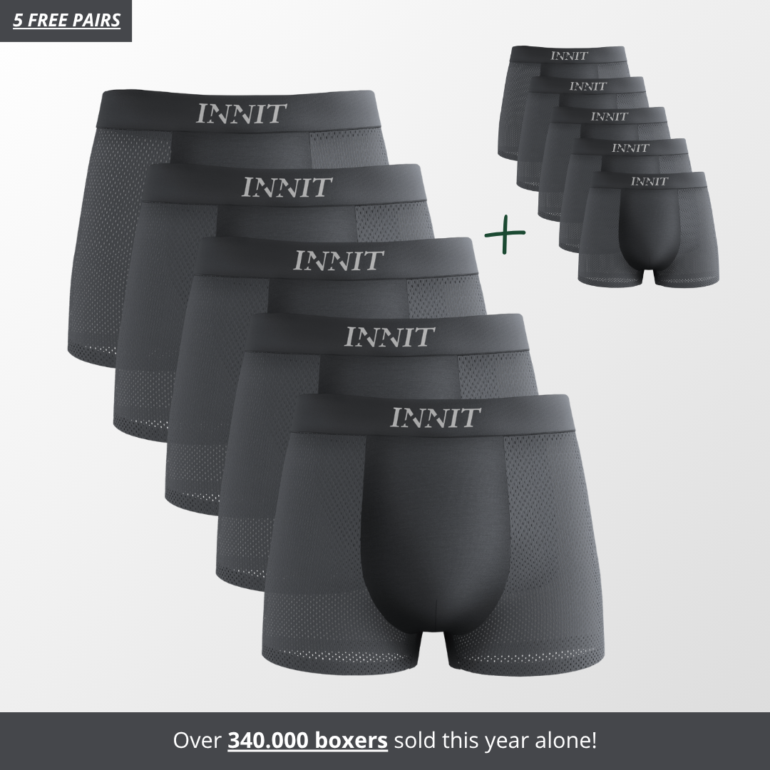 INNIT Bamboo Boxers 5-Pack Grey | + 5 FREE