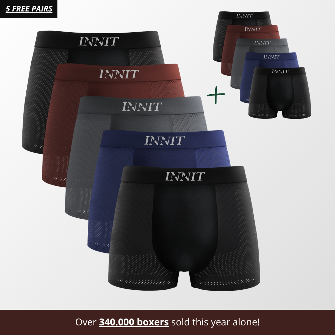 INNIT Bamboo Boxers 5-Pack Multicolour | + 5 FREE